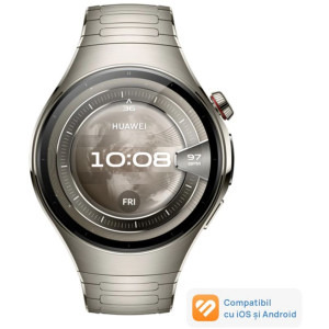 Huawei Watch 5, 46mm Aerospace-Grade Titanium, curea Titanium