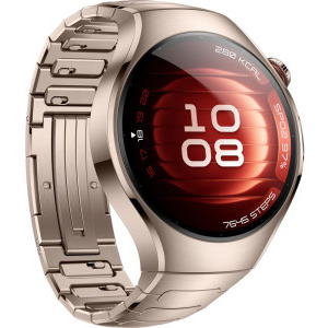 Huawei Watch 5, 42mm Sand Gold 904L Stainless Steel, curea Sand Gold