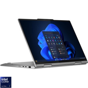 Laptop Lenovo 14 ThinkPad X1 2-in-1 Gen 10 Aura Edition, 2.8K OLED 120Hz VRR Touch, Procesor Intel® Core™ Ultra 7 258V (12M Cache, up to 4.80 GHz), 32GB LPDDR5X, 1TB SSD, Intel Arc 140V, 5G, Win 11 Pro, Grey