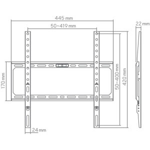 SBOX BL-3744F 32 - 75 inch, negru