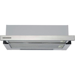 Hota incorporabila Heinner telescopica HTCH-440FS, Putere de absorbtie 325 m3/h, Clasa C, 2 trepte de viteza, Iluminare LED, 60 cm, Inox