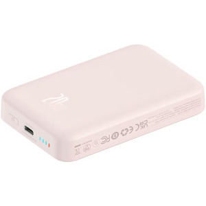 Baseus Magnetic Mini Air Wireless, 10000 mAh, 1x USB-C, 20 W, MagSafe, Pink