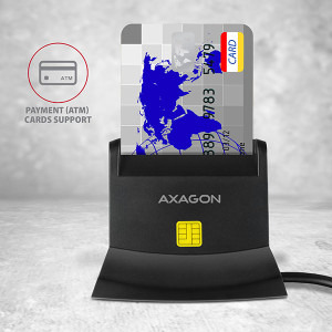 AXAGON Cititor electronic carti de identitate CRE-SM2, USB 2.0
