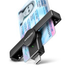 Cititor carduri AXAGON Cititor electronic carti de identitate CRE-SMPC, USB-C