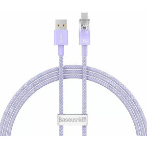 Cablu de date / adaptor Baseus Explorer, USB Male la USB-C Male, 100 W, 1 m, Purple
