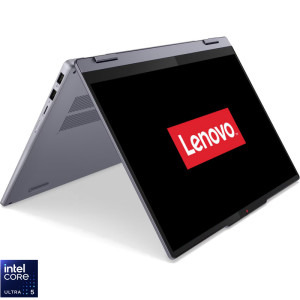 Laptop Lenovo 14 IdeaPad 5 2-in-1 14IAL10, WUXGA IPS Touch, Procesor Intel® Core™ Ultra 5 225U (12M Cache, up to 4.80 GHz), 16GB LPDDR5X, 512GB SSD, Intel Graphics, No OS, Luna Grey