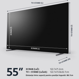 Sony Smart TV OLED XR-55A80L Seria A80L 139cm negru-gri 4K UHD HDR