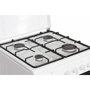 Heinner HFSC-SME50WH, 4 arzatoare, Gaz, Dispozitiv de siguranta, 50 cm, Alb