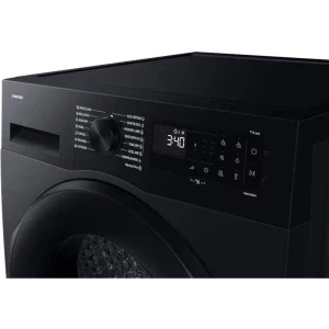 Samsung DV80DG52B0ABLE, Pompa de caldura, 8 kg, Clasa C, Digital Inverter, Hygiene Care, OptimalDry, SmartThings, Iluminare interioara, Negru