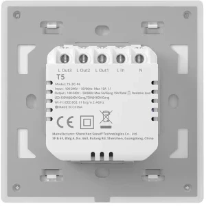 Sonoff Intrerupator Smart T5-2C-86, Wi-Fi, Control vocal