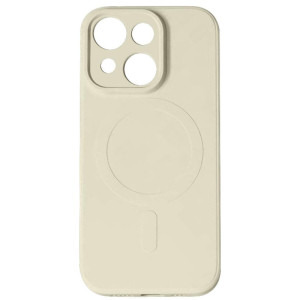 Lemontti Capac protectie spate Silicon MagSafe Crem pentru iPhone 15 Plus