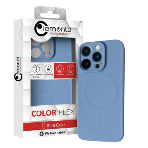 Lemontti Capac protectie spate Silicon MagSafe Blue pentru iPhone 15 Pro