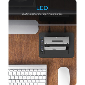 Icy Box IB-1233CL-CR 2-bay CloneStation USB 3.2 Gen 1 Black