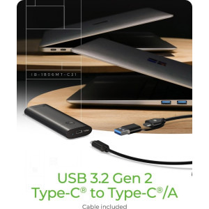 Icy Box IB-1806MT-CU31 M.2 NVMe USB 3.2 Gen 2 USB-C Black
