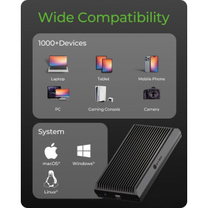 Icy Box IB-1920M-C42 M.2 NVMe USB4 Black