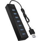 Hub USB Icy Box IB-HUB1700-U3 7-Port USB 3.0 Hub Black