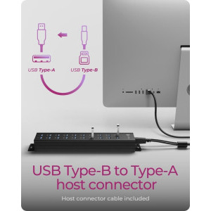 Icy Box IB-HUB1720-U3 20-in-1 USB Hub Black