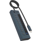 Hub USB Icy Box IB-HUB1450-C31 10-port USB-C Hub Blue