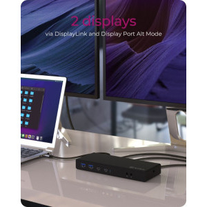 Icy Box Docking Station IB-DK2245AC, USB-C, 65W Power Delivery, 2x DisplayPort, 2x HDMI, 4x USB 3.2, Gigabit LAN