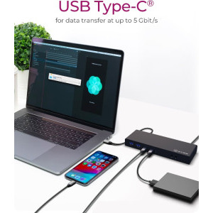 Icy Box Docking Station IB-DK2245AC, USB-C, 65W Power Delivery, 2x DisplayPort, 2x HDMI, 4x USB 3.2, Gigabit LAN