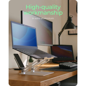 Icy Box IB-NH300 stand aluminiu, 17 inch, pliabil, Silver