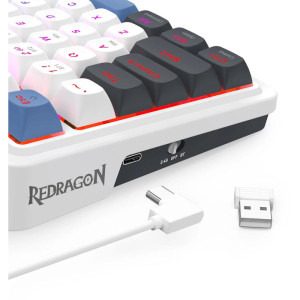 Redragon Galatin Pro RGB White/Blue Mambo Switch Mecanica
