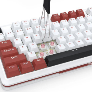 Redragon Stormhunter RGB White/Red Closed Buttom Pink Switch Mecanica
