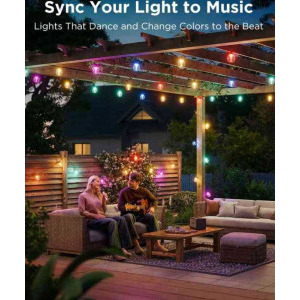 Govee Ghirlanda LED RGB Smart H7025CB1, 24, 1200 lumeni, IP67, Wi-Fi, Bluetooth, 15 m