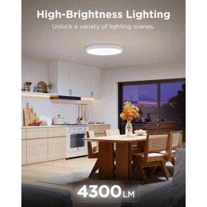 Govee Plafoniera LED RGB Smart H60A6C01, 24 W, 4300 lumeni, 2700K-6500K, Wi-Fi, Bluetooth