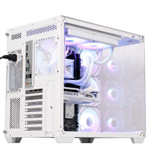 Gaming DRAGON Alb Advanced Edition, Intel Core Ultra 5 225F 3.3GHz, 32GB DDR5, 1TB SSD, RTX 5060 Ti 16GB GDDR7, Iluminare RGB