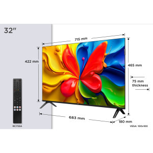 TCL Smart TV QLED 32S41K Seria S41K 80cm HD Ready