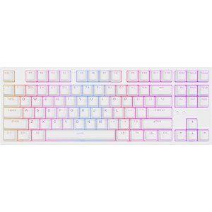 Genesis THOR 404 TKL White RGB Gateron Yellow Pro Switch Mecanica