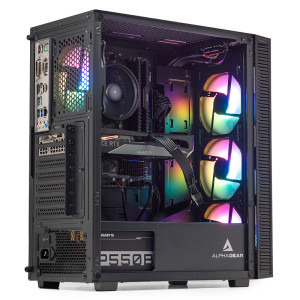 Gaming ZMEU Legendar Max, AMD Ryzen 5 5600 3.5GHz, 16GB DDR4, 500GB SSD, RTX 3050 8GB GDDR6, Iluminare RGB
