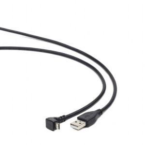 Cablu de date / adaptor Gembird USB Male la microUSB Male 90 grade, 1.8 m, Black