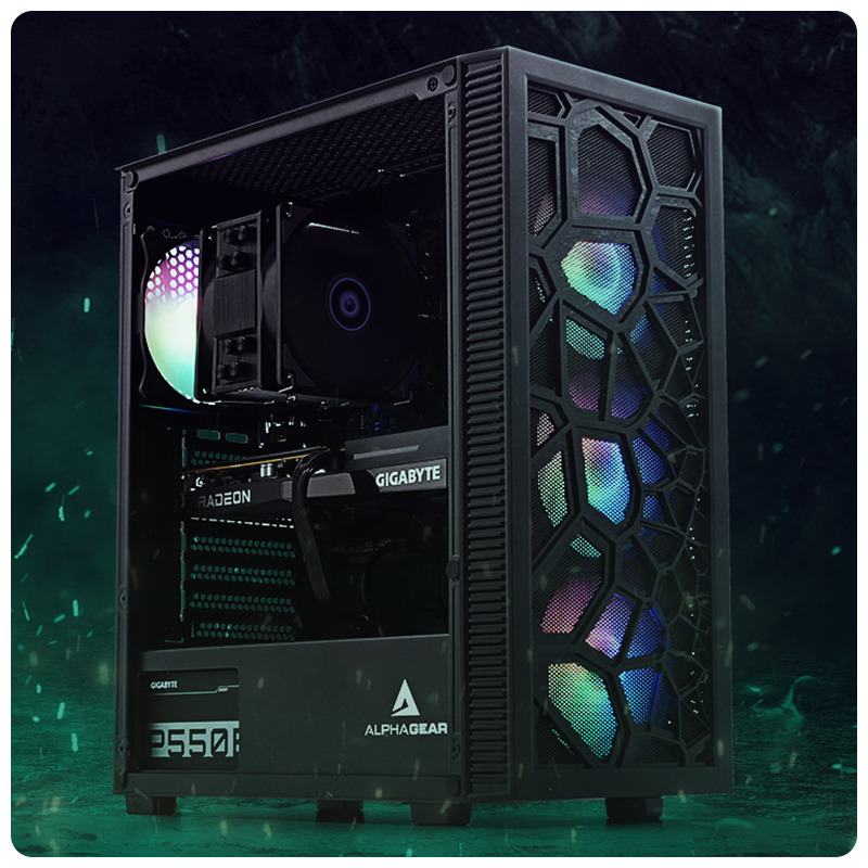 PC Gaming ZMEU Legendar Powered by GIGABYTE, AMD Ryzen 5 5600 3.5GHz, 16GB DDR4, 1TB SSD, RX 6600 8GB GDDR6, Iluminare RGB