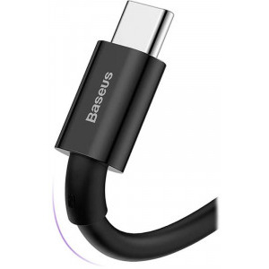 Baseus Superior, CATYS-A01, USB Male la USB-C Male, 2 m, Black, amperaj maxim suportat 6A