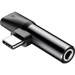 Cablu de date / adaptor Baseus Adaptor CATL41-01, USB-C Male la USB-C, Jack 3.5 mm Female, Black