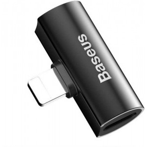 Baseus Adaptor CAL46-01, Ligthning Male la 2x Lightning Female, Black