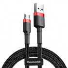 Cablu de date / adaptor Baseus Cafule CAMKLF-B91, USB Male la microUSB Male, 1 m, Black-Red