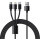 Cablu de date / adaptor VEGER 3-In-1 USB Male la microUSB, USB-C, Lightning Male, 1.5 m, Black