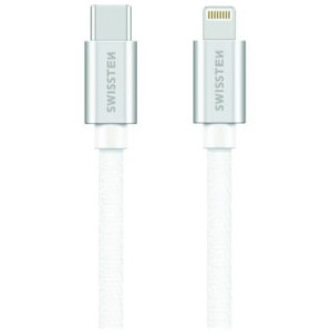 Swissten USB-C 2.0 Male la Lightning Male, 1.2 m, Alb
