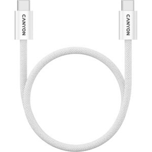 Cablu de date / adaptor Canyon USB-C Male la USB-C Male, 1 m , White