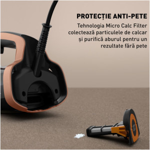 Tefal Fier de calcat Ultimate Power Pro FV9E50E0, 3200W, 85g/min, Negru/Bronz
