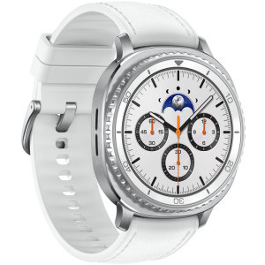 Samsung Galaxy Watch 8 Classic, 46 mm, White, Wi-Fi, Bluetooth, GPS, NFC, Rezistent la apa