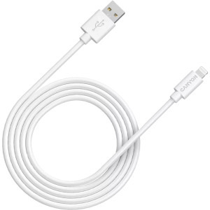 Cablu de date / adaptor Canyon USB Male la Lightning Male, MFi, 2 m, White