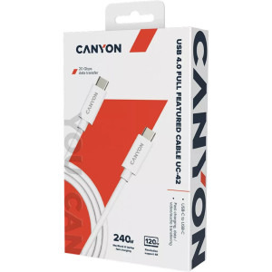 Canyon USB-C Male - USB-C Male, 2 m, White