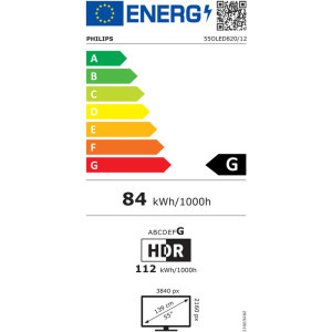 Philips Smart TV 55OLED820/12 Seria OLED820/12 139cm 4K UHD HDR Ambilight pe 3 laturi