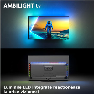 Philips Smart TV 65OLED820/12 Seria OLED820/12 164cm 4K UHD HDR Ambilight pe 3 laturi