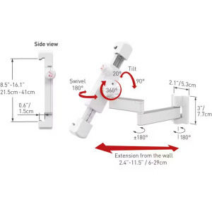 Barkan Suport tableta perete T72 7-14 inch