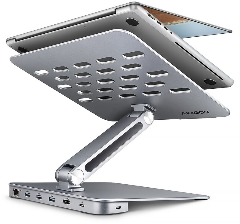 Stand/Cooler notebook AXAGON Stand de aluminiu cu HUB 7-in-1